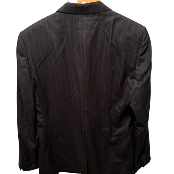 Dolce & Gabbana Blazer Size 52EU/42US Black Striped Silk Wool Blend Suit Jacket - Picture 2 of 10